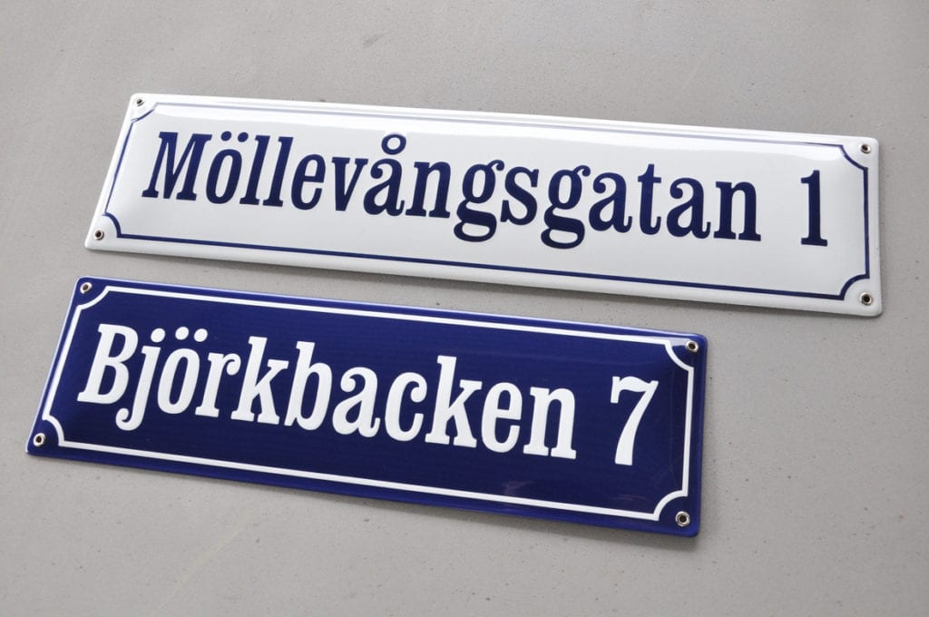 Blått som textfärg går också bra