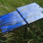 Handskurna mönster på satsbord om två