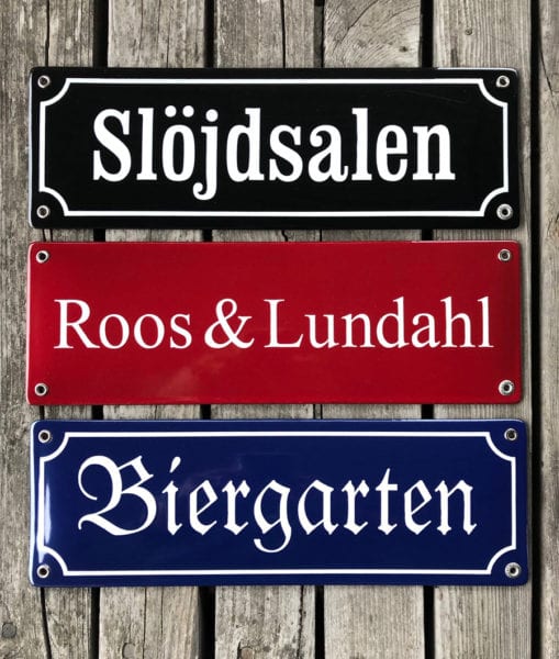 Skillinge Emalj Emaljskylt storlek 30x10cm