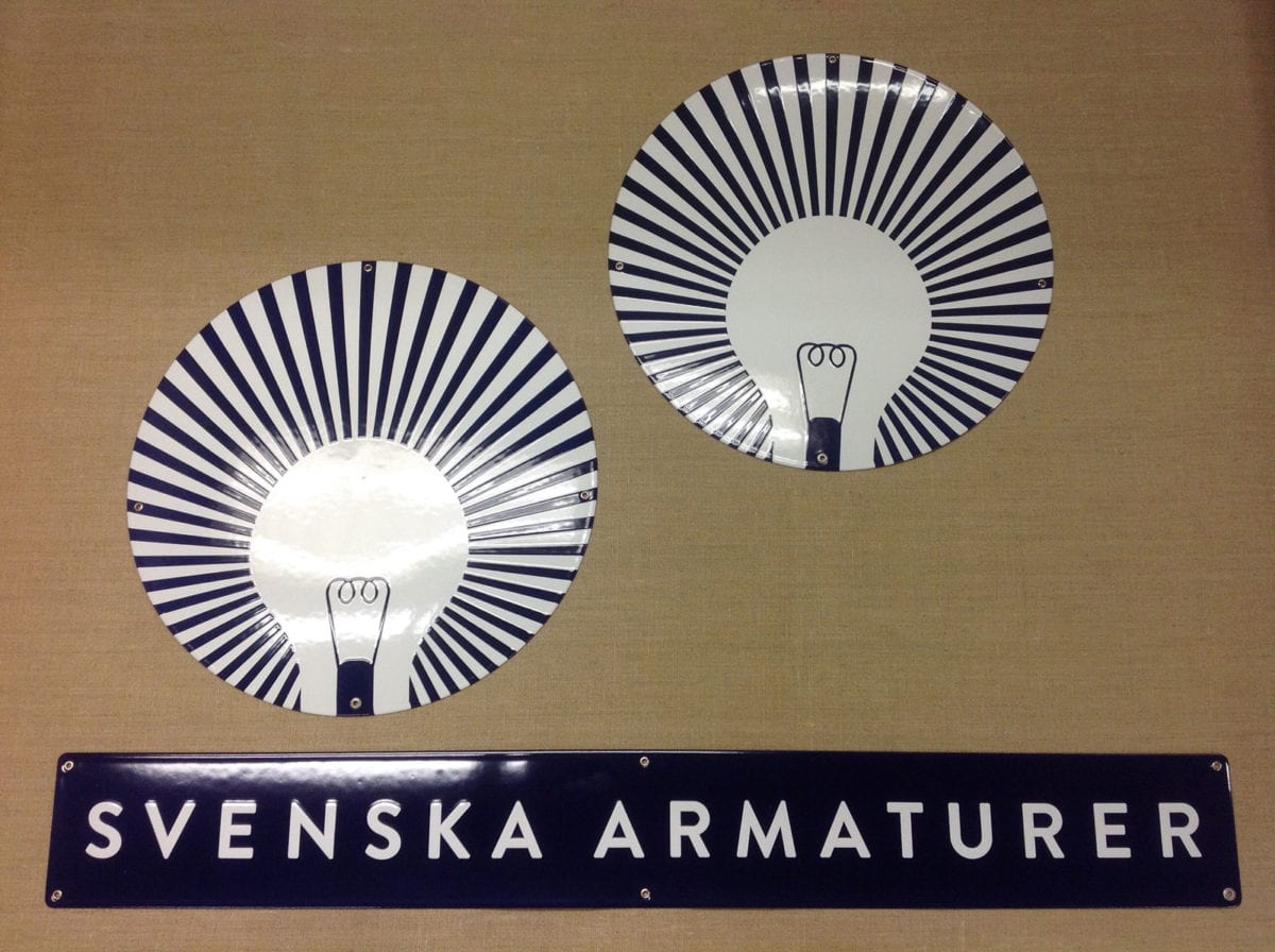 Skillinge Emalj skyltar - Svenska armaturer