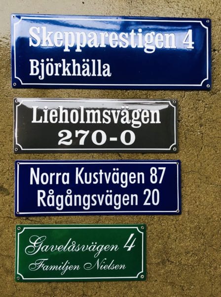 Skillinge Emaljskylt - Kvartersskyltar i webshopens standardstorlekar