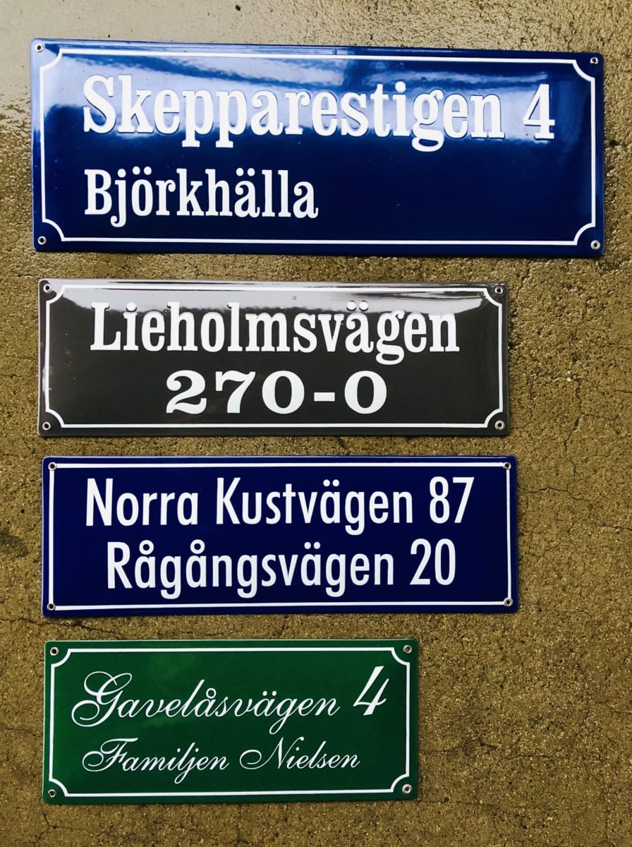 Skillinge Emaljskylt - Kvartersskyltar i webshopens standardstorlekar