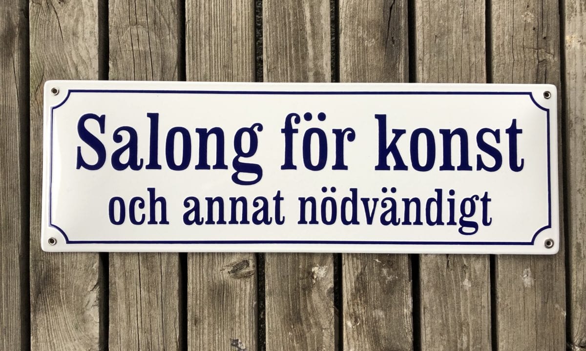 Skillinge Emaljskylt - Salong för konst