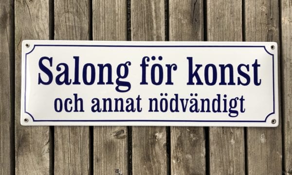 Skillinge Emaljskylt - Salong för konst
