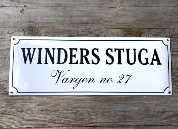 Kvartersskylt olika typsnitt